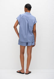 Relaxed Sleeveless Shirt - Steel - Matteau